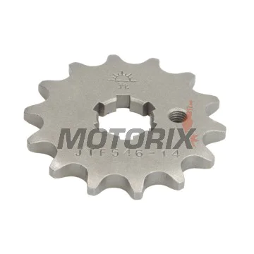 Přední pastorek -JT- JTF546,14, 14 zubů, Kawasaki KX 100 1988-2021, KX 60 1983-2003, KX 65 2000-2020, KX 80 1979-1982, 1984-1987, 1989-2000, KX 85 2001-2020, Suzuki RM 100 2003, RM 60 2003-2005, RM 65 2003-2006