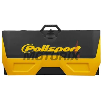 Podložka pod motocykl -POLISPORT- černý/žlutý, pogumovaný, složený