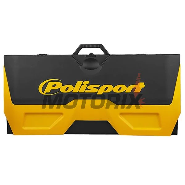Podložka pod motocykl -POLISPORT- černý/žlutý, pogumovaný, složený