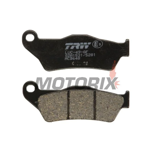 Brzdové destičky -TRW- MCB648, Alfer 250, Aprilia MX/Mana/Pegaso/RST, ATK Cross/Enduro, BMW G450X/HP2, Ducati Monster, Gas Gas EC, Husqvarna SM/TE/WR, KTM Adventure/EXC/SX, Moto Guzzi Stelvio, Yamaha TT/Majesty