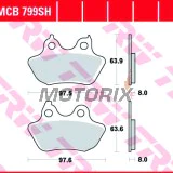 Brzdové destičky -TRW- MCB799SH, Harley Davidson 1450/1584/1600/1800 Road King, Softail, Fat Boy, Night Train, Electra Glide CVO, Dyna Screamin Eagle, Fat Bob CVO, Springer Softail