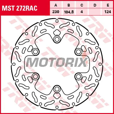 Brzdový kotouč -TRW- MST272RAC, 230mm, KTM Duke 125/200/390 + RC 125/200/390/390 R (2012-2020)
