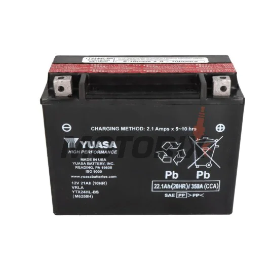 Akumulátor -YUASA- YTX24HL-BS, 22Ah 12V