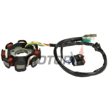 Stator (hvězda) -MOTORIX- 8 Cívek, 5 pinů, GY6 125/150cc, Kymco
