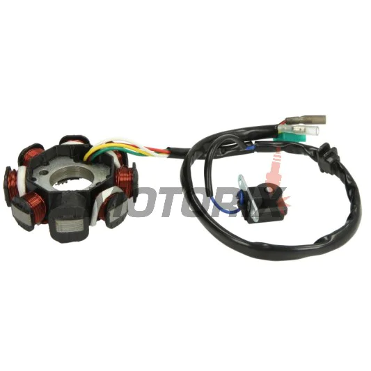 Stator (hvězda) -MOTORIX- 8 Cívek, 5 pinů, GY6 125/150cc, Kymco