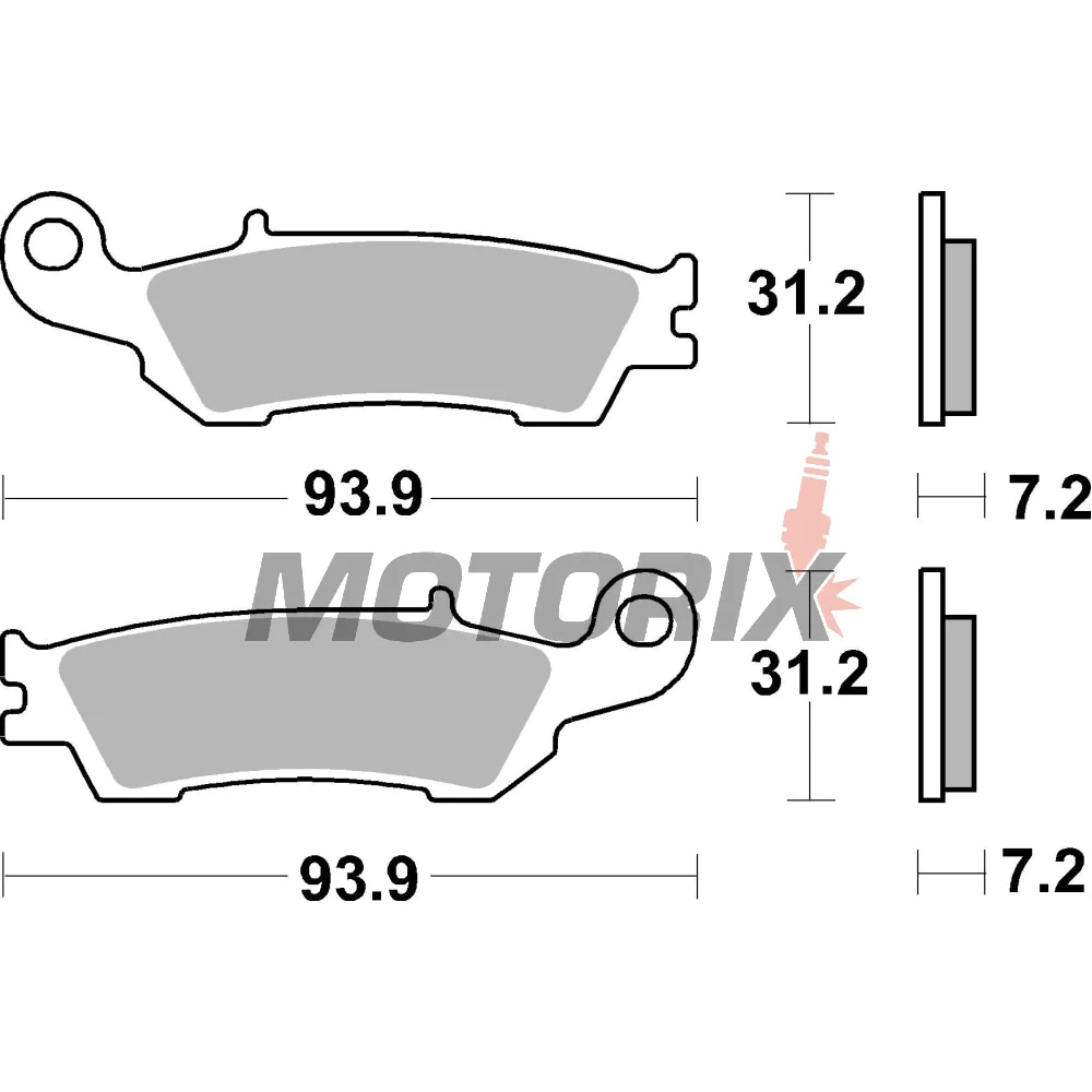 Brzdové destičky -BREMBO- 07YA47SD, Yamaha YZ 250F (2007)