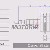Kliková hřídel -ATHENA-, Aprilia RS 50 2006-2010, RS4 50 2011-2014, RX 50 2006-2014, SX 50 2006-2014, Derbi GPR 50 2004/2006-2014, Senda 50 2005-2013, Gilera RCR 50 2013-2018, SMT 50 2013-2018