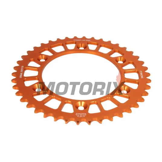 Zadní rozeta -JT- JTA897,42ORG, 42 zubů, oranžový, hliníkový, Husaberg FC 550 2003-2004, FE 250/501 2013-2014, FE 350 2013, FE 390 2010-2012, FE 450 2009-2014, FE 570 2009-2012, FS 450 2004-2008, FS 550 2000, FS 570 2010-2011, FX 450 2010-2011