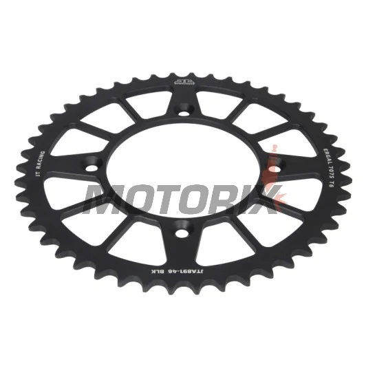 Zadní rozeta -JT- JTA891,46BLK, 46 zubů, černý, hliníkový, KTM Freeride 250 2014-2017