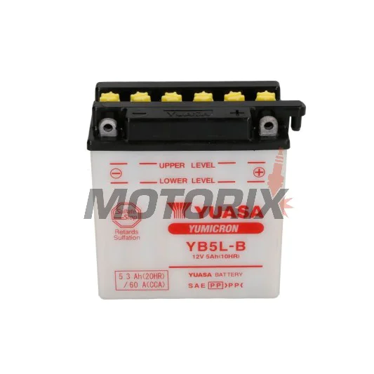 Akumulátor -YUASA- YB5L-B + ELEKTROLIT, 5Ah 12V