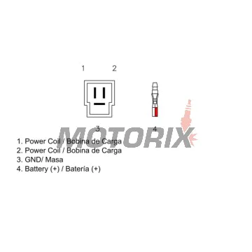 Regulátor dobíjení -DZE- regulátor dobíjení, 12V, 25A, KAWASAKI KZ 200-750