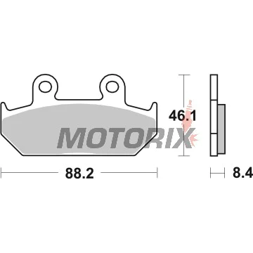 Brzdové destičky -BREMBO- 07HO2307, Honda CBR/NX 650/RS/VFR/VTZ/XL (1986-1994)