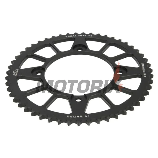 Zadní rozeta -JT- JTA462,51BLK, 51 zubů, černý, hliníkový, Kawasaki KLX 140 2008-2019, KX 100 1991-2020, KX 80 1986-1987, 1991-2000, KX 85 2001, 2003-2005, 2007-2009, 2011, 2014-2016, Suzuki RM 100 2003