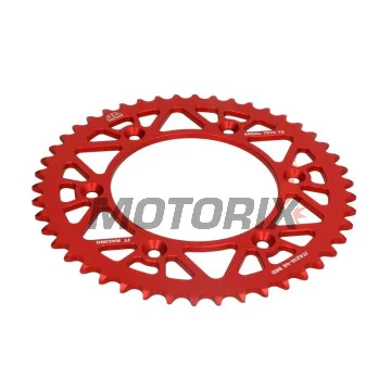 Zadní rozeta -JT- JTA210,46RED, 46 zubů, červený, hliníkový, Betamotor RR 125 2018-2021, RR 250 2013-2021, RR 400 2013-2016, RR 450 2013-2014, Honda CR 125 1979-2007, CR 250 1984-2008, CR 500 1984-2001, CRF 150 2003-2018, CRF 230 2003-2017