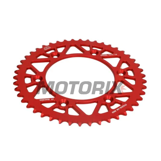 Zadní rozeta -JT- JTA210,46RED, 46 zubů, červený, hliníkový, Betamotor RR 125 2018-2021, RR 250 2013-2021, RR 400 2013-2016, RR 450 2013-2014, Honda CR 125 1979-2007, CR 250 1984-2008, CR 500 1984-2001, CRF 150 2003-2018, CRF 230 2003-2017