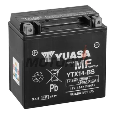 Akumulátor -YUASA- YTX14-BS, 13Ah 12V