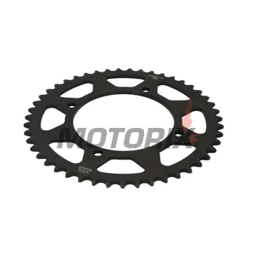 Zadní rozeta -JT- JTR857,47ZBK, 47 zubů, černý zinek, ocelový, MZ/MUZ Baghira 660 1998-2003, Mastiff 660 1997-2003, Yamaha XT 400 1983-1984, XT 550 1982-1983, XT 600 1984-2003, XTZ 660 1991-1999, XV 125 1997-2001, XV 250 1988-2020