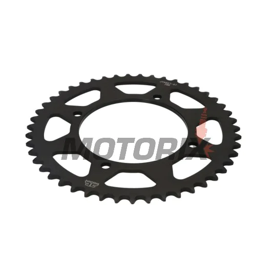 Zadní rozeta -JT- JTR857,47ZBK, 47 zubů, černý zinek, ocelový, MZ/MUZ Baghira 660 1998-2003, Mastiff 660 1997-2003, Yamaha XT 400 1983-1984, XT 550 1982-1983, XT 600 1984-2003, XTZ 660 1991-1999, XV 125 1997-2001, XV 250 1988-2020
