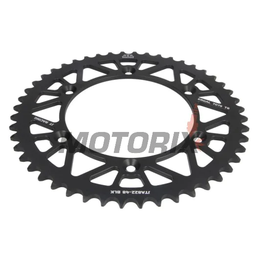 Zadní rozeta -JT- JTA822,48BLK, 48 zubů, černý, hliníkový, Beta RR 450 2010-2012, RR 498 2012, RR 520 2010-2014, Gas Gas EC 125 2003-2012, EC 200 2003-2015, EC 250 2001-2018, EC 300 2001-2022, EC 400 2000, 2002-2011, EC 450 2013-2015, EC 515 2009