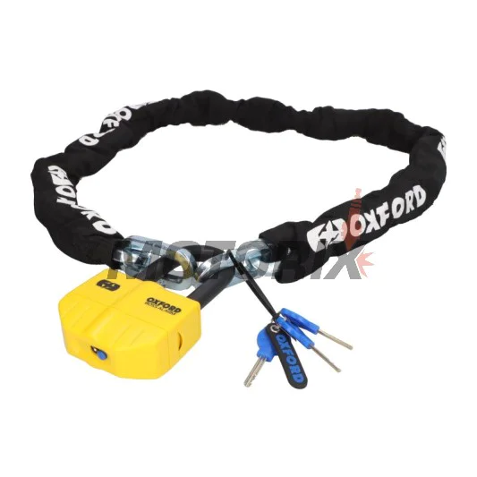 Řetěz se zámkem s alarmem -OXFORD- Boss Alarm 14mm + Chain 12mm x1.5m