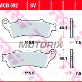 Brzdové destičky -TRW- MCB692SV, Honda ST1100 Pan European/Pan European ABS (1996-2001)