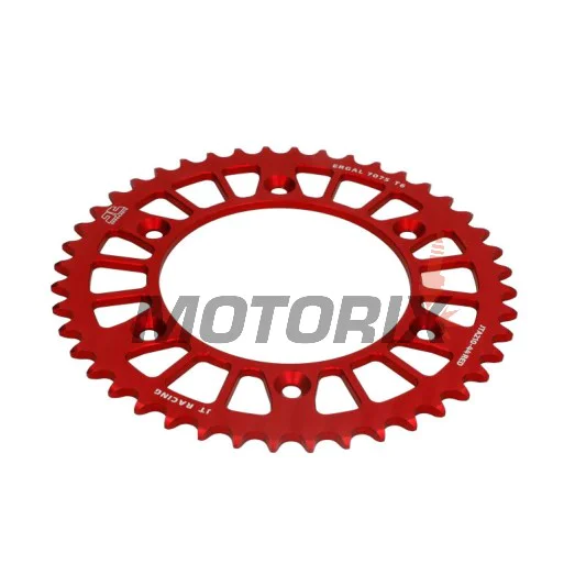 Zadní rozeta -JT- JTA210,44RED, 44 zubů, červený, hliníkový, Betamotor RR 125 2018-2021, RR 250 2013-2021, RR 400 2013-2016, RR 450 2013-2014, Honda CR 125 1979-2007, CR 250 1984-2008, CR 500 1984-2001, CRF 150 2003-2018, CRF 230 2003-2017