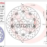 Brzdový kotouč -BREMBO- 78B40865, Kawasaki KLV 1000, Suzuki V-Strom/Bandit/SV 1000 (2002-2012)