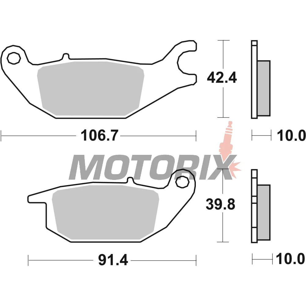 Brzdové destičky -BREMBO- 07HO4905, Honda CBR125R & XL125 Varadero 125cc