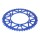 Zadní rozeta -JT- JTA251,50BLU, 50 zubů, modrý, hliníkový, Yamaha WR 250 1999-2001, 2007-2020, WR 400 1999-2001, WR 426 2001-2002, WR 450 2003-2026, YZ 125 2020-2026, YZ 250 1999-2001, 2003-2026, YZ 450 2016-2026