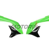 Přední boční plasty -POLISPORT- černé/zelené, KAWASAKI KX 450 2016-2018