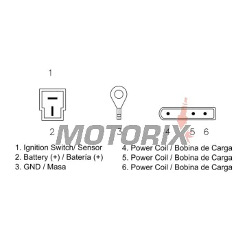 Regulátor dobíjení -DZE- regulátor dobíjení, 12V, 35A, APRILIA LEONARDO, MOTO, PEGASO; BMW F 250/300/650 1993-2005
