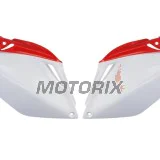 Zadní boční plasty -POLISPORT- červené/bílé, HONDA CRF 250 2006-2008