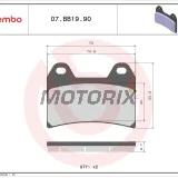 Brzdové destičky -BREMBO- 07BB1990, Aprilia RSV/Falco/Pegaso, BMW F800, Ducati Monster/ST/Multistrada, Moto Guzzi Breva/California/Norge/Stelvio, KTM Duke/LC4/SM, Yamaha XJR/TRX
