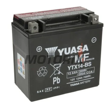 Akumulátor -YUASA- YTX14-BS, 13Ah 12V