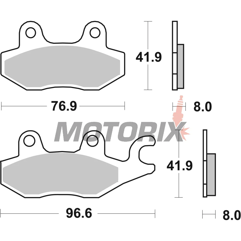 Brzdové destičky -BREMBO- 07071, Kymco People 250S (2006-2008), Suzuki Burgman 400 (1999-2000), Burgman 125, 200 (2014-2019)