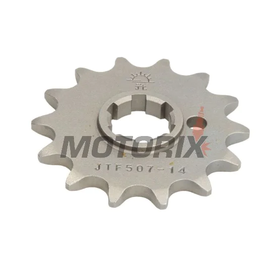 Přední pastorek -JT- JTF507,14, 14 zubů, Cagiva WMX 250 1989-1992, Husqvarna CR 250 1990-1997, CR 360 1992-1994, WR 250 1990-1998, WR 360 1992-2002, Kawasaki KDX 250 1982-1985, KX 250 1979-1986, KX 420 1980, KX 500 1983-1986