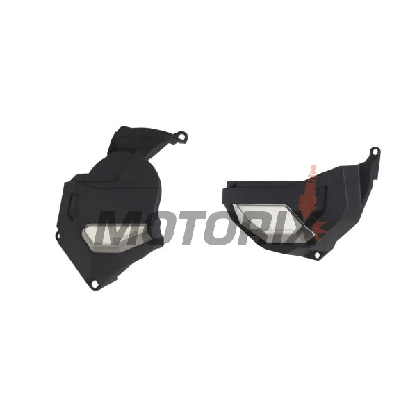 Sada chráničů víka spojky a víka statoru -POLISPORT- černé, HONDA CRF 1100 2020-2022