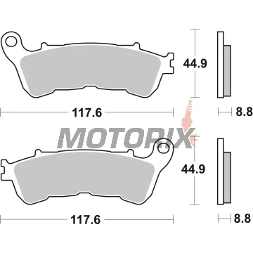 Brzdové destičky -BREMBO- 07HO57SP, Harley Davidson Sportster Iron 883/Forty-Eight/Seventy-Two, Honda CB Hornet/CBF/CBR/NC/Deauville/VFR/Varadero/Transalp, Suzuki Intruder 1800/Burgman 125