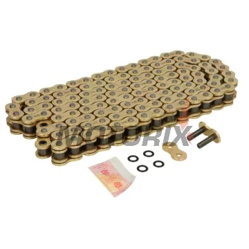 Řetěz -DID- 525ZVMX2G&G-120, velikost 525, 120 článků, dvojité zesílený, zlatá