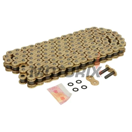 Řetěz -DID- 525ZVMX2G&G-120, velikost 525, 120 článků, dvojité zesílený, zlatá