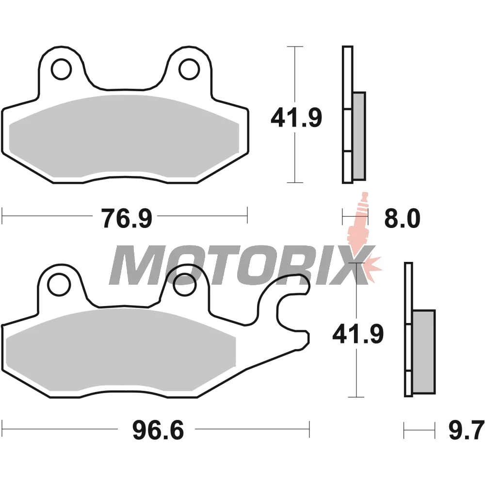 Brzdové destičky -BREMBO- 07YA2008, Can-Am Commander/Maverick, Kawasaki Ninja/Brute Force/Teryx, Suzuki Burgman/DR Big/ATV, Triumph Tiger/Trophy, Yamaha Raptor/YFZ/Rhino