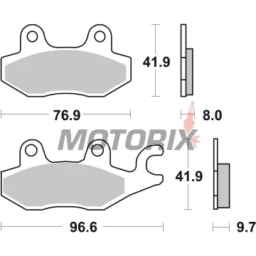 Brzdové destičky -BREMBO- 07YA20SP, Aeon Overland 125-180, Arctic Cat DVX 90, Benelli Caffenero 250, Cagiva Canyon/Elefant 500-1000, CAN-AM Commander/Maverick 800-1000, Honda CBF/NSR/XL 50-250, Kawasaki Ninja/Brute/KLR 125-750, Yamaha XTZ/YBR/YFM 50-750, 