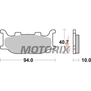 Brzdové destičky -BREMBO- 07042XS, Yamaha FZ6 600/MT-03 660/SR 125/XJ 600S Diversion/XV Virago 125 250/XVS Drag Star 125 250 1100/YP Majesty 250 400 (1995-2009)
