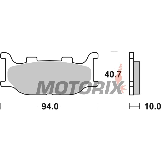 Brzdové destičky -BREMBO- 07042, Yamaha FZ6 / MT-03 / XJ6 Diversion / XV Virago / XVS Drag Star / YP Majesty (1995-2009)