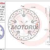 Brzdový kotouč -BREMBO- 68B407C0, BMW F 650-800 (2006-2013)/HP2 1200 (2007-2008)/K 1200-1300 (2005-2011)/R 1200 (2004-2012)