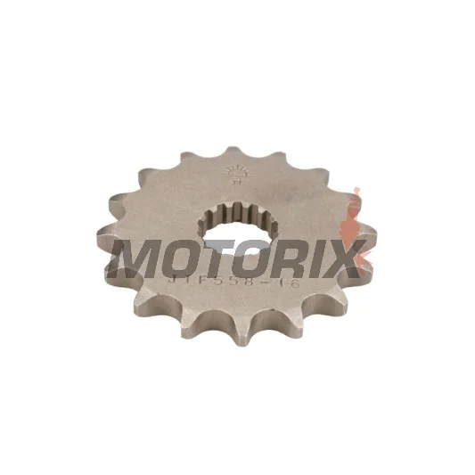 Přední pastorek -JT- JTF558,16, 16 zubů, Derbi GPR 125 2004-2008, Gilera SC 125 2006-2008, Kawasaki Z 125 2018-2020, Yamaha DT 125 1988-2006, DT 200 1988, TDR 125 1989-2002, TZR 125 1991-2000, TZR 80 1996, XVS 125 2000-2004