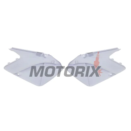 Zadní boční plasty -POLISPORT- bílé, SUZUKI RM 125/250 2001-2008