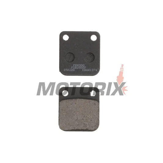 Brzdové destičky -FERODO- FDB250EF, Daelim Delfino/NS/Otello/S2/S-Five/History 50-250 1996-2010; Honda CG/CRF 125-150 2003-2016; Kawasaki Eliminator/KLX/KX/KVF/Prairie/Z 65-400 1997-2020; Suzuki DR 125/200 1985-2017; Yamaha YFM Big Bear 350 1999