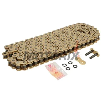 Řetěz -DID- 530ZVMX2G&G-140, velikost 530, 140 článků, dvojité zesílený, zlatá