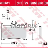 Brzdové destičky -TRW- MCB611, Yamaha R1/R6, MT-07/09/10, FZ1/FZ6/FZ8 Fazer, FJR1300, TDM900, XJR1300, T-Max 530, Super Tenere 1200